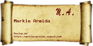 Merkle Armida névjegykártya